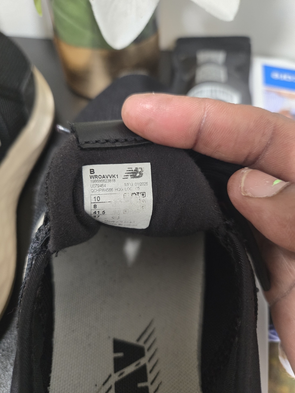 New Balance Fresh Foam Roav Sneakers – Black & White (Gum Sole) (Women)